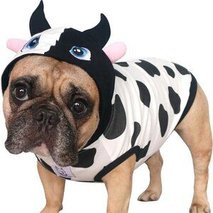 Milch Cow Costumes Clothes Hoodies Vests for Dogs iChoue 30.5" Chest XL B-1A